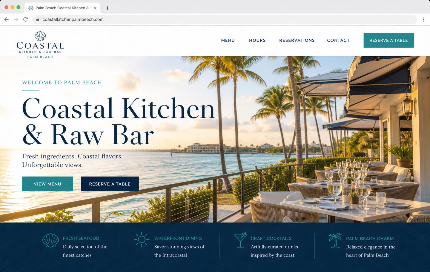 Your Restaurant (Future Customer) homepage